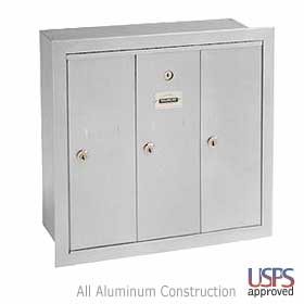 Vertical 3 Door Front Loading Mailboxes